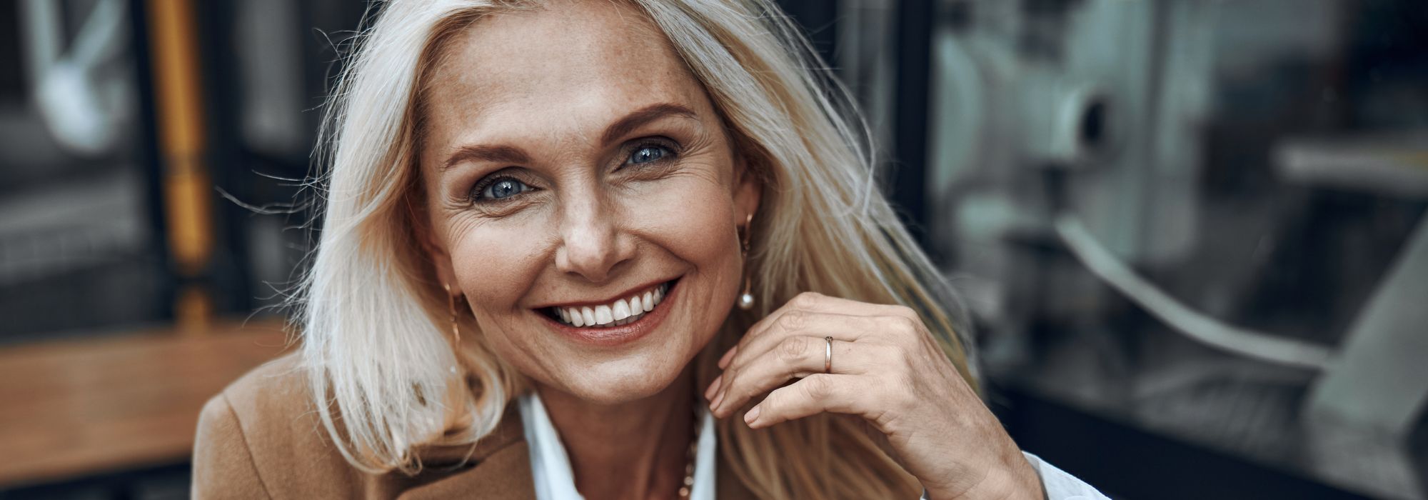 woman outdoor expressing happiness