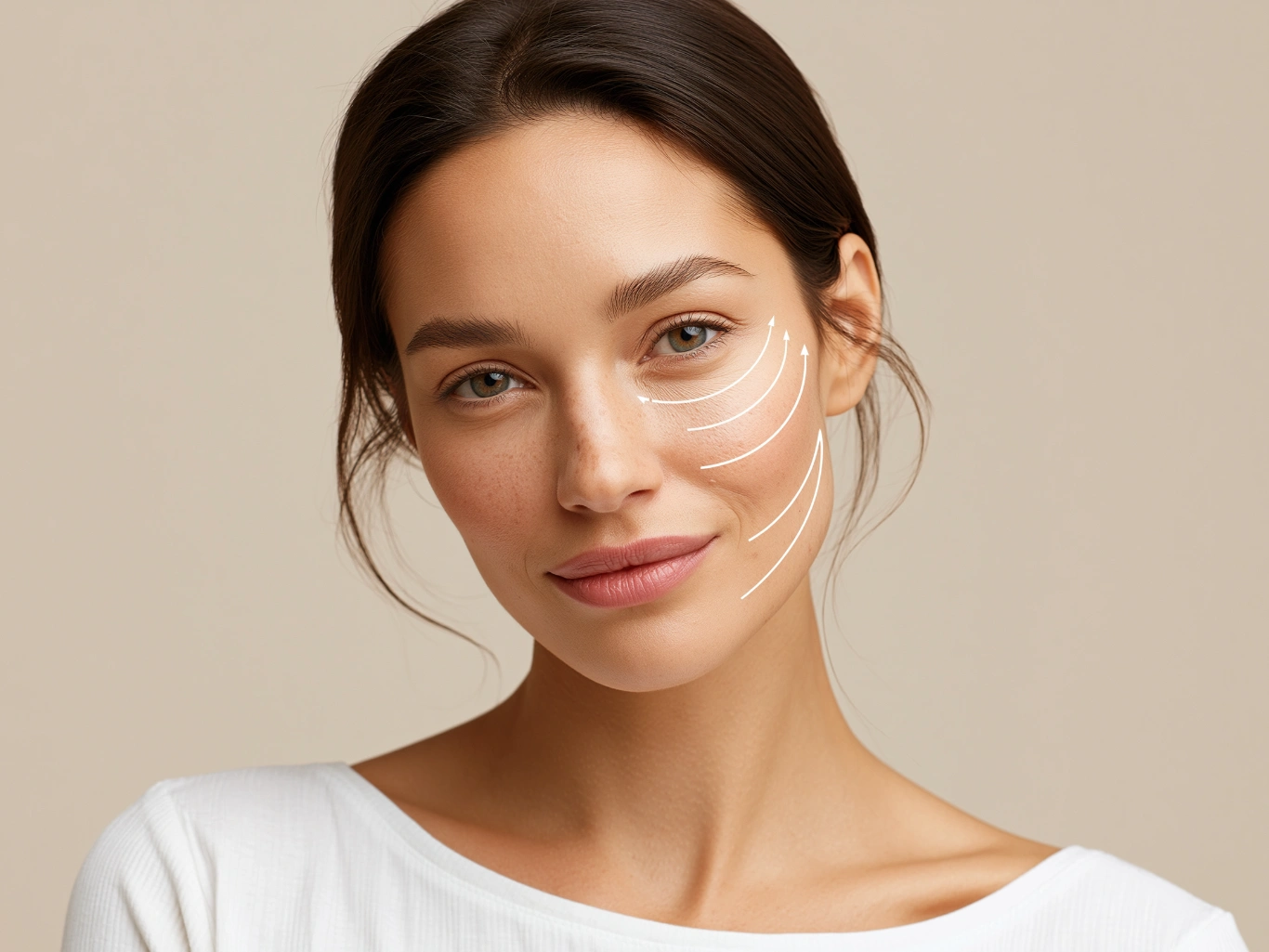 facelift for facial rejuvenation and anti aging treatment facial lifting lines advertising face contour correction and skin lifting